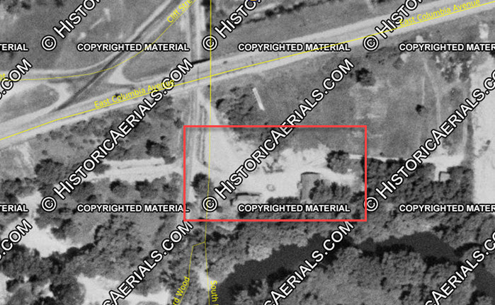 Riverside Pavilion - 1955 Aerial (newer photo)